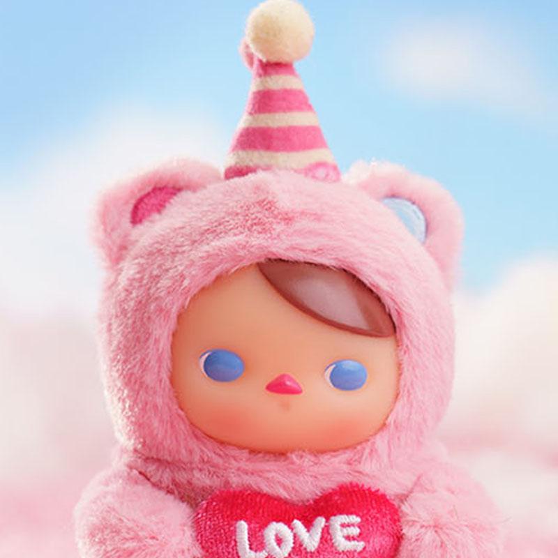 POP MART Pucky Bear Planet Collection Silicone Face Plush Mystery Boxes, Single Blind Box