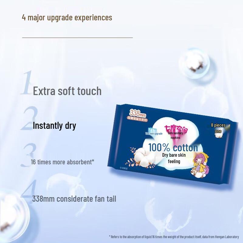 Space 7 Ultra-Thin Cotton Sanitary Napkins