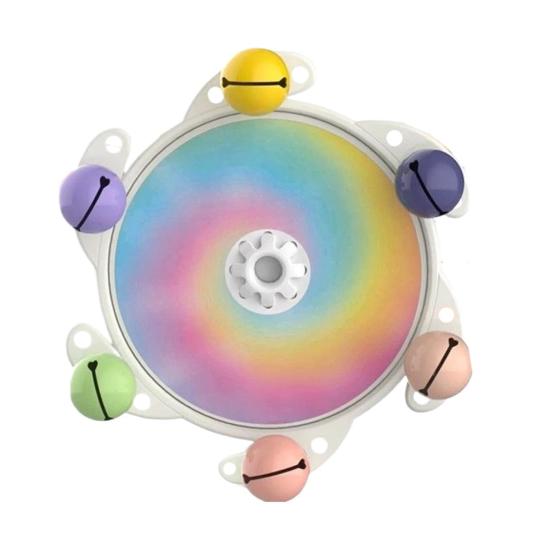 Parrots Spinner Rattle Parakeets Interactive Colorful Toy Wheel Budgerigar Nibble Toy with Rotating Function Birdcage Toy