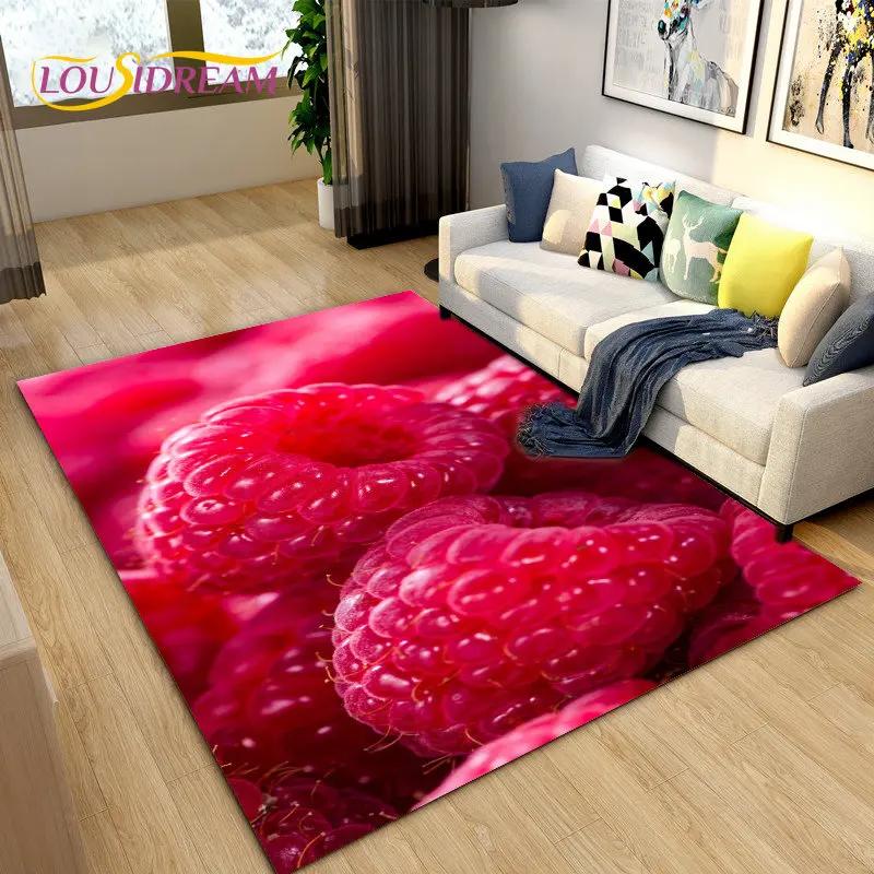 Fruits Series Kitchen Area Rug Carpet for Living Room Bedroom Playroom Sofa decor home Non-slip rug Floor Mat Soft