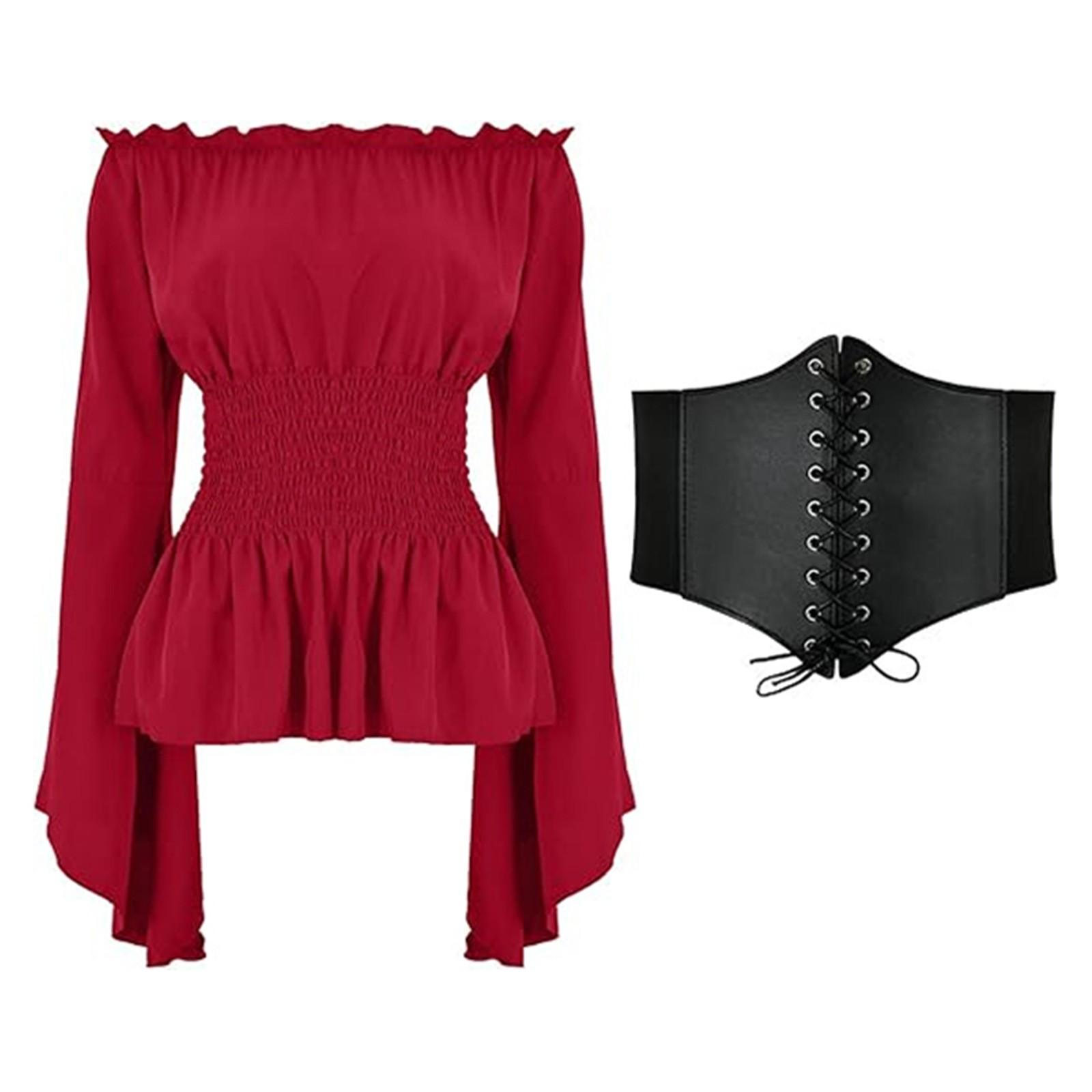 

Женский модный однотонный сексуальный свитер с открытыми плечами и длинными рукавами, нестандартный топ XL красный