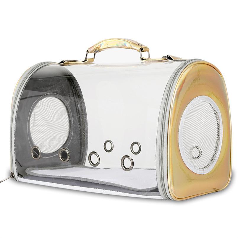 Cat Pet Large Capacity Transparent Shoulder Oblique Span Universal Dog Backpack Lightweight Breathable Portable Cat Bag