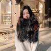 Temperament Fox Fur Scarf Hand-woven Wool Collar Warm In Autumn and Winter Plus Long Hair Fur Scarf Women