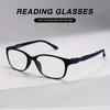 3PCS Ultra-light Classic Frosted Rectangular Monogram Reading Glasses with Comfortable and Unique Temple Designs