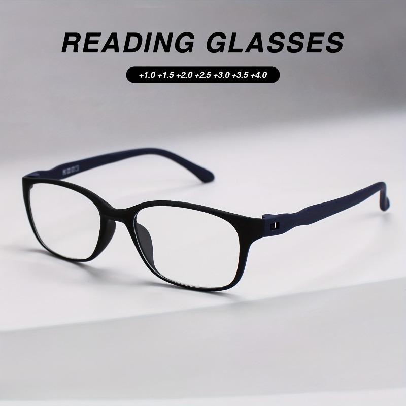 3PCS Ultra-light Classic Frosted Rectangular Monogram Reading Glasses with Comfortable and Unique Temple Designs