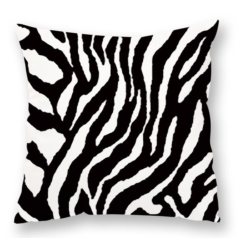 Fashionable Animal Spots Elements Cow Print Leopard Print Pillow Zebra Print Pillow Case Plush Sofa Car Waist
