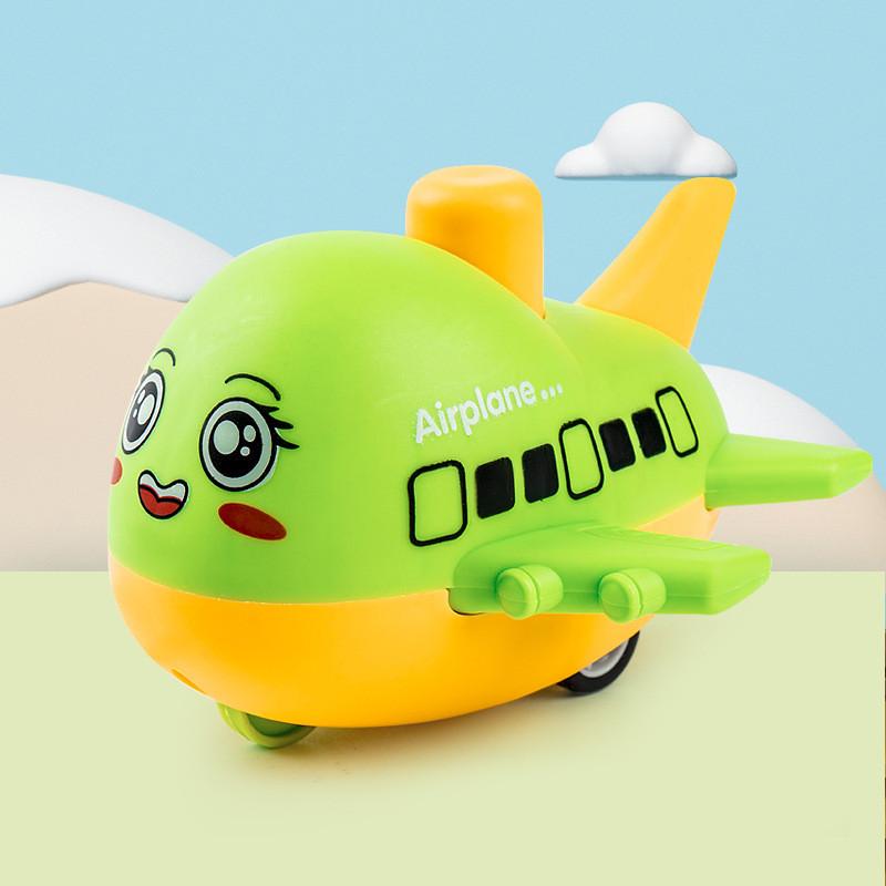 Childrens Pressing Toy Airplane With Inertia Drive And Bright Colors For Early Learning Development