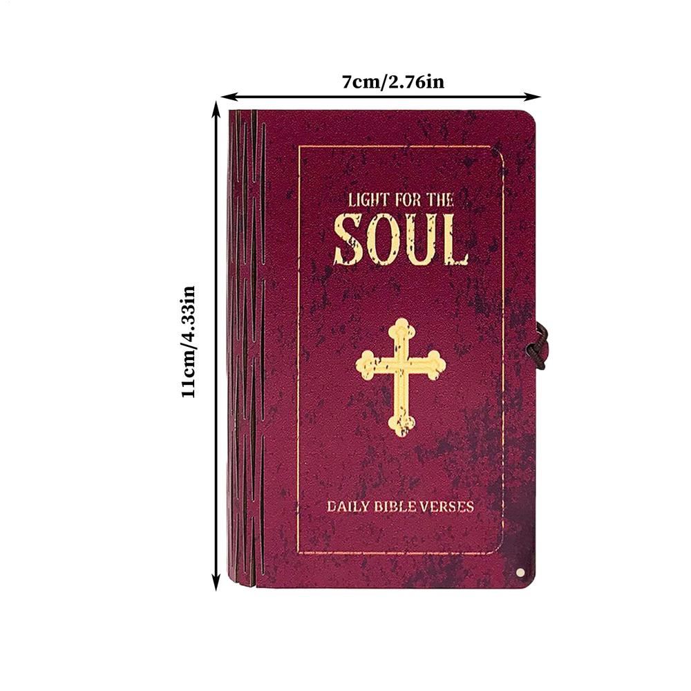 

Коробка для карточек с библейскими стихами Хранение библейских стихов Деревянная коробка Портативная Ежедневное вдохновение Писание Молитва Организация для него Семья