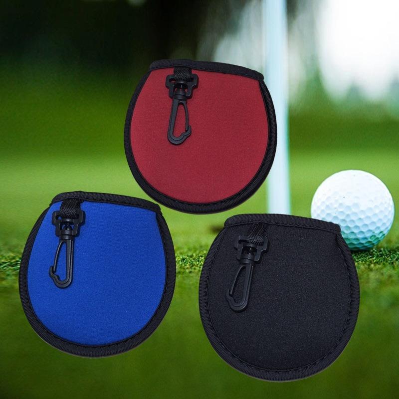 1PC Environmentally Friendly Hanging Hook with Plush Diving Material Inside Golf Sleeve Golf Protective Sleeve Ball Wiping Bag 5