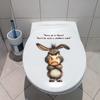 Angry Funny Donkey Toilet Seat Sticker Bathroom Decor Removable Waterproof Decal