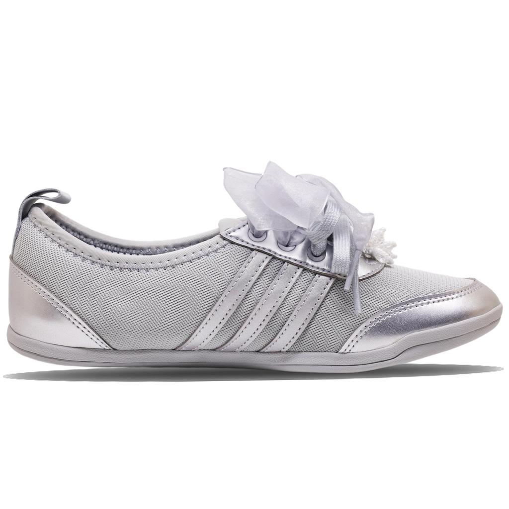 adidas Diona Ballet Fabric Slip Resistant Abrasion Resistant Low Top Skateboard Shoes Women's Silver JR7319(TeamF-)