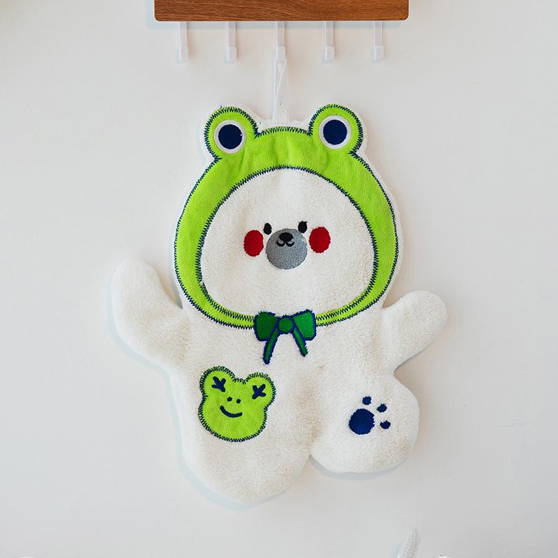 

Полотенце для рук из кораллового флиса с изображением мультяшного смайлика - супервпитывающее и быстросохнущее Individually Packaged