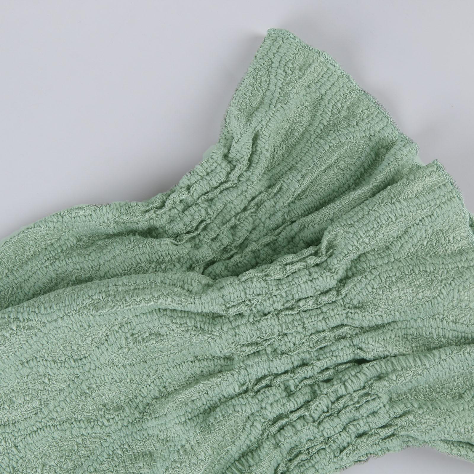 Женская модная однотонная футболка с V-образным вырезом и длинным рукавом на осень — фото 5