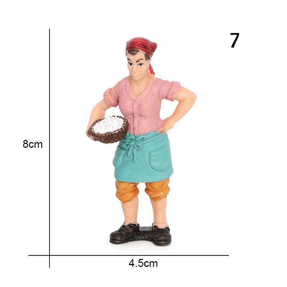 Simulation Toy Figure Farm Ranch Shepherd Breeder Farmer Peasant Doll Sand Table Decoration PVC Hand-made Character Scene Model