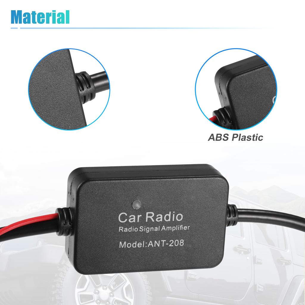 uxcell FM Antenna Amplifier Universal Car Radio Antenna Amplifier Signal Booster for Car Radio