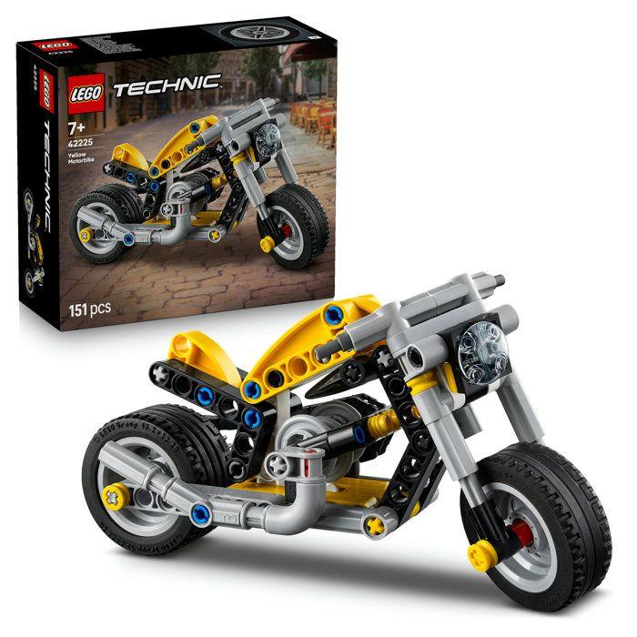 LEGO Technic 42225 Gelbes Motorrad - Konstruktionsspielzeug ab 7 Jahren - Geschenkidee für Jungen oder Mädchen