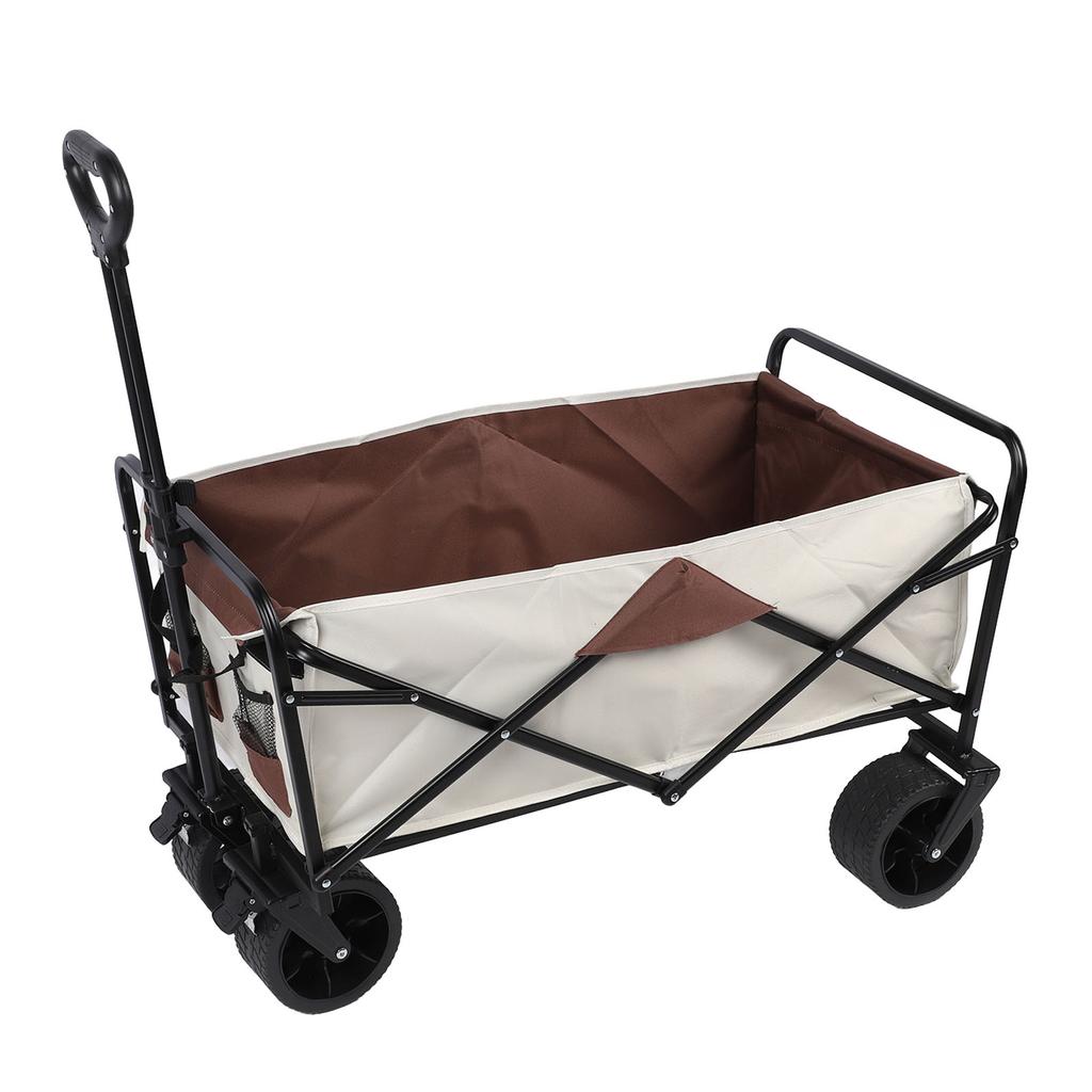 Faltbarer Campingwagen 150L Große Kapazität Verstellbarer Griff Hohe Tragfähigkeit Strandwagen