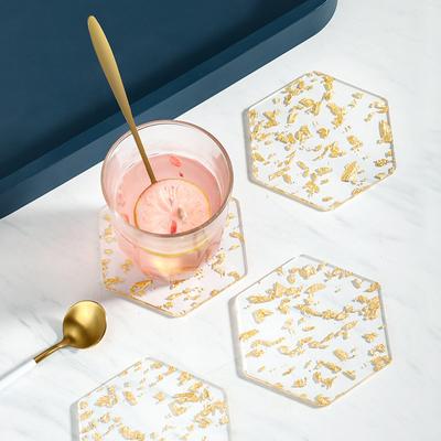 Acrylic Coaster Heat Insulation Table Mat Decorative Cup Cup Place Holder Anti-skid Mats Table Coffee Kitchen Accessories