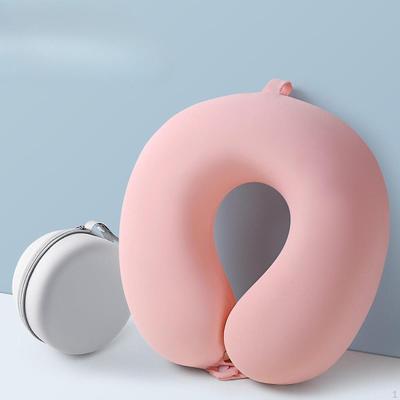 Memory Foam Travel Neck Pillow Ergonomic Design Breathable 30x29x10cm for Home Office Washable Cover