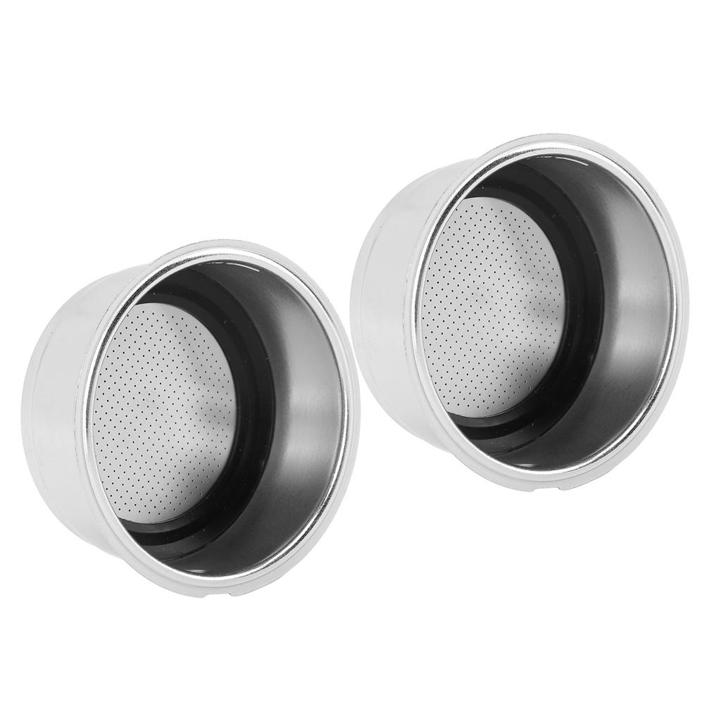 51mm 2 Tassen Siebträger Filterkorb Edelstahl Kaffeefilterkorb für Delonghi Kaffeemaschine