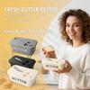 PP Butter Dish with Lid & Spreader Airtight Butter Keeper for Fridge Modern Kitchen Storage Container for Butter, Cream Cheese