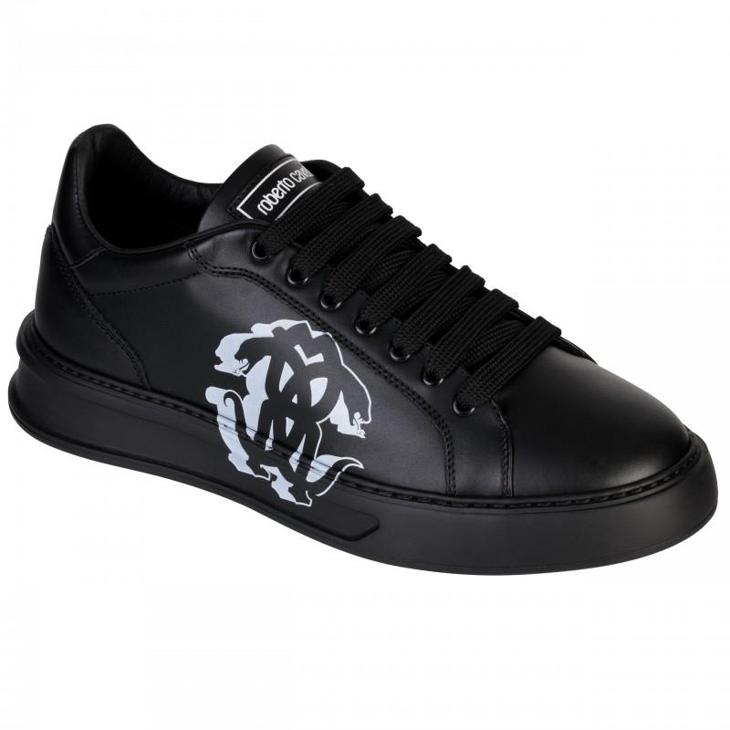 Roberto Cavalli Leder-Sneaker nero - Größe: 43