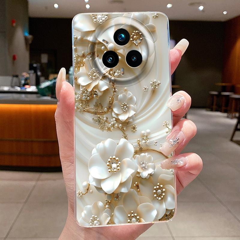 For Realme 14 Pro Plus 5G Case Luxury Flower Soft Slim TPU Phone Housing For Realme 14 Pro 14Pro+ Funda Transparent Back Covers