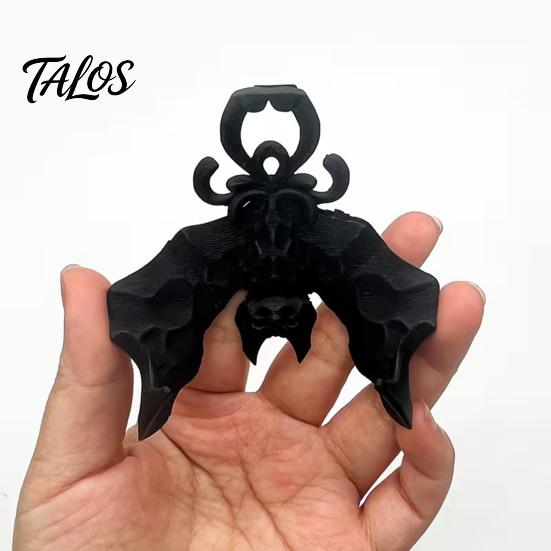 Functional Wall Decoration 3D Printed Bat Hook, Halloween Gothic Decorative Hanger, Dark Sturdy Hanging Storage Style Mount Hook for Keys And