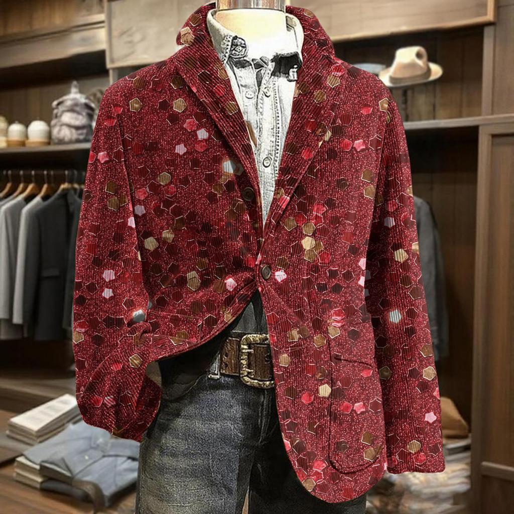 Herren Business Casual Karneval Cordjacke