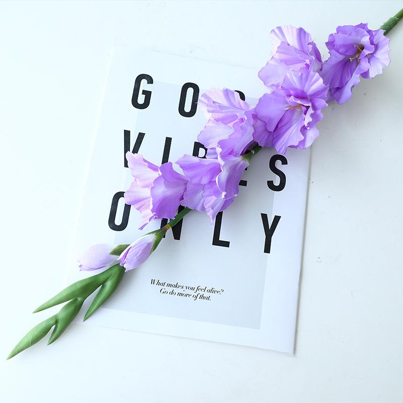 High-End European Style 8-Head Large Gladiolus Artificial Flowers Home Living Room Decoration Wedding Flowers Artificial Flowers