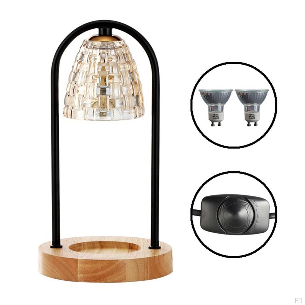 Electric Candle Warmer Lamp, Wax Melting Lamp with Wooden Base table Decor Nightlight EU