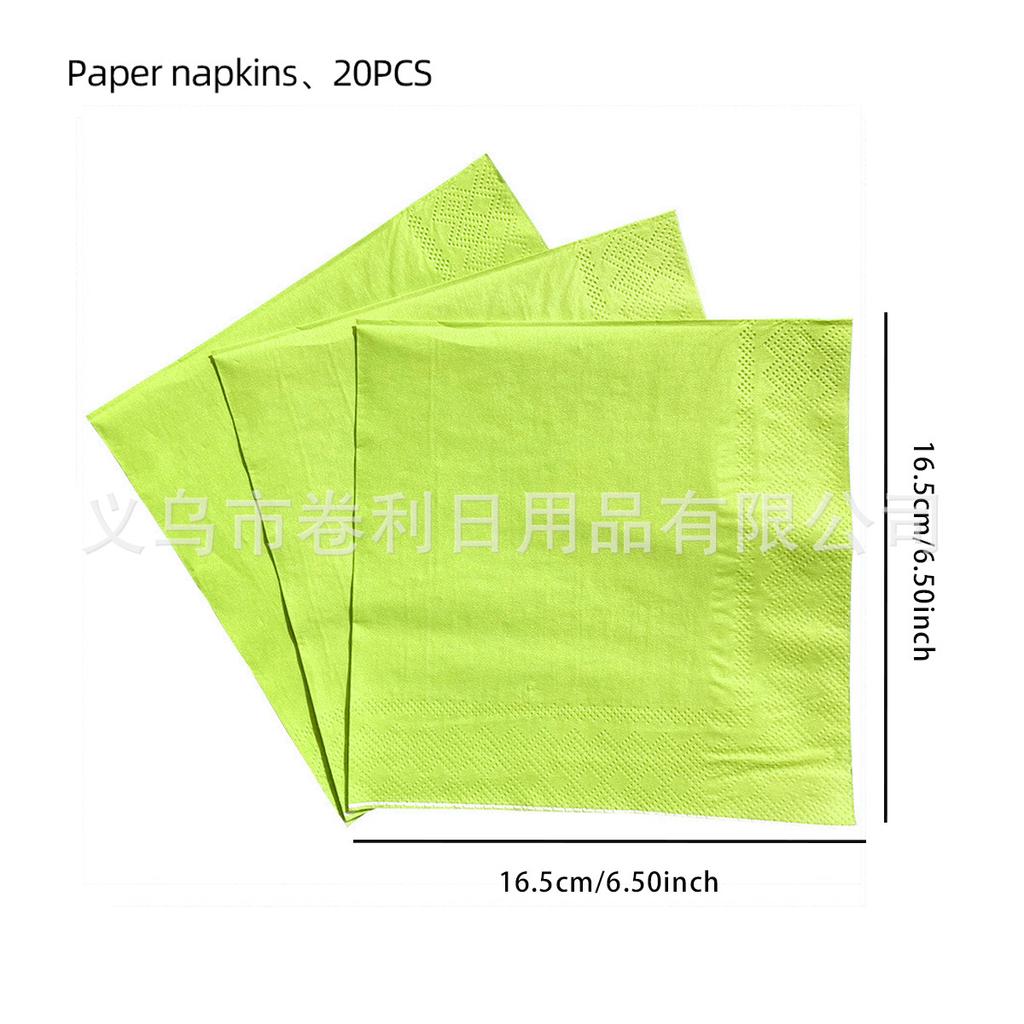 Custom Printing Solid Color Bronzing Logo Tissue Handkerchief Paper All Kinds Of Festivals Birthday Party Exhibition Napkin Decoration