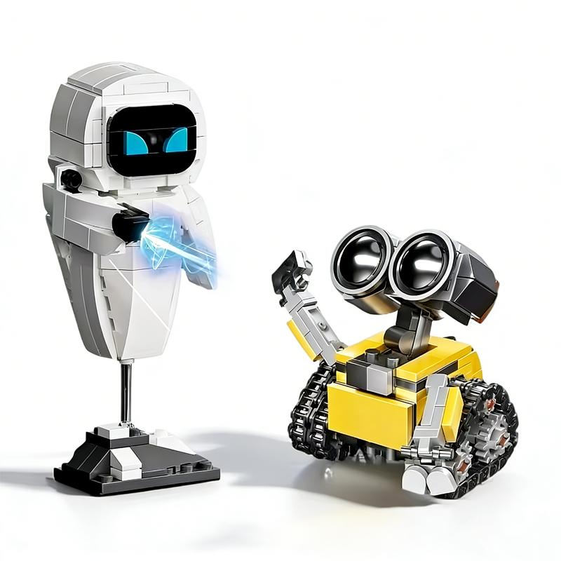 Anime Wall-E Eve Kleinteil Roboter Bausatz Actionfigur Junge Puzzle Spielzeug Baubar Keine Spezialeffekte Sammlerstück
