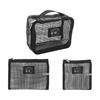 Visibility Grid Cosmetic Bag Portable Travel Toiletry Pockets Personal Mesh Makeup Pouch  Women