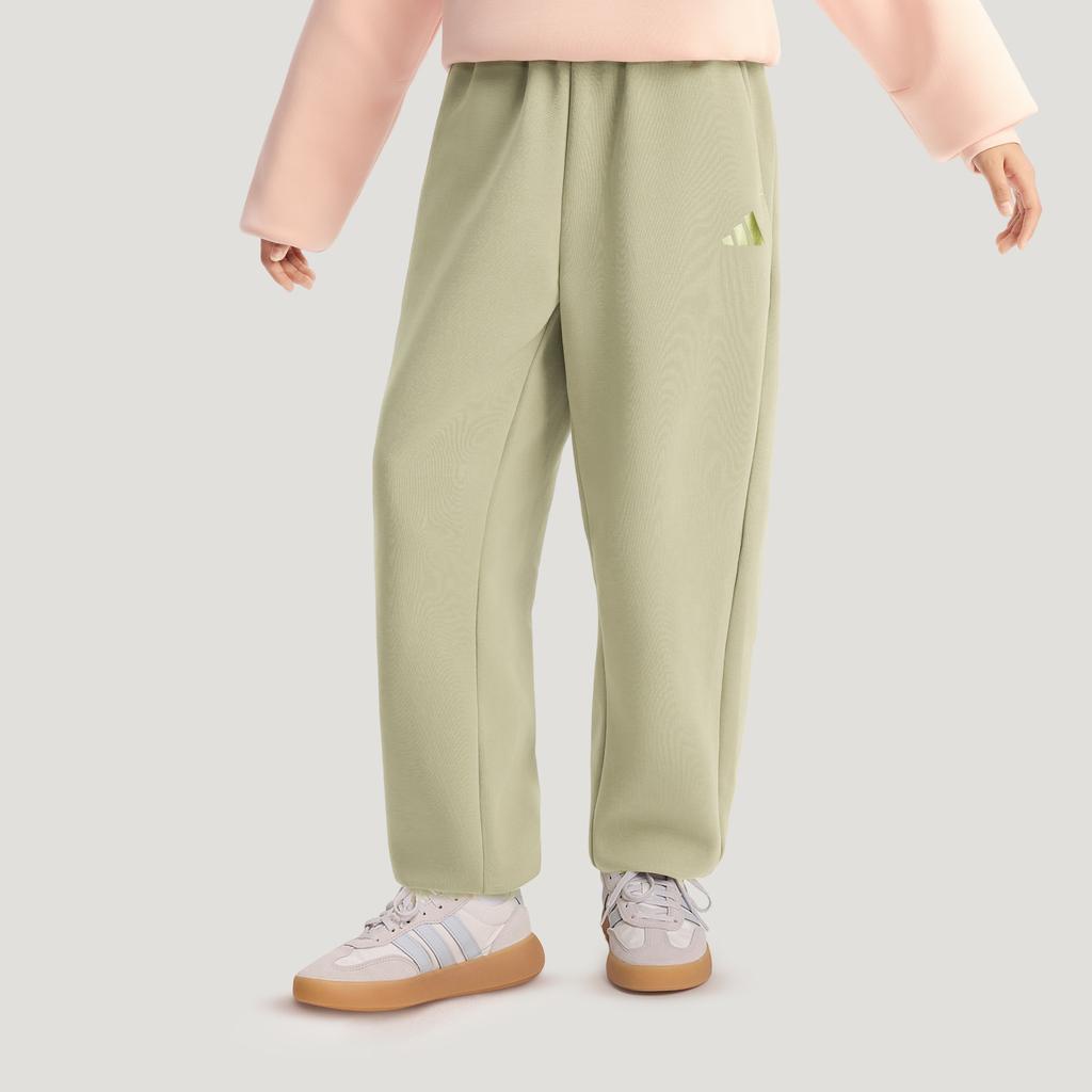 Adidas Knitted Track Pants Loose Fit Comfortable Kids Bottoms KV7012