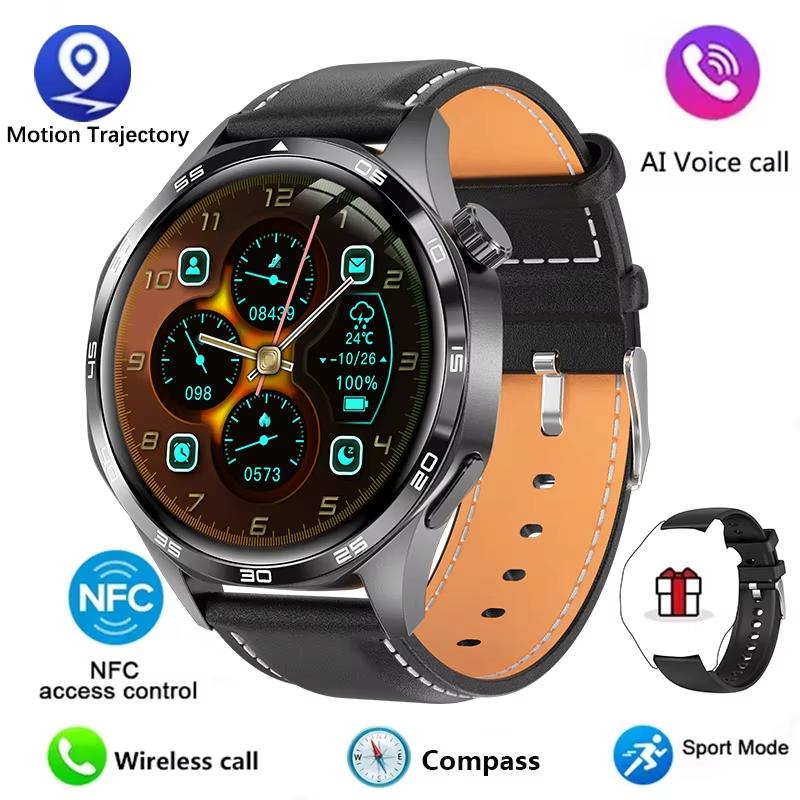 2025 New GT5 PRO Smart Watch Men Watch 5 Pro AMOLED HD Screen Bluetooth Call GPS Trajectory NFC Heart Rate Compass SmartWatches