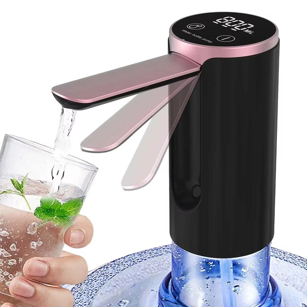 Wireless Electric Water Pump USB Rechargeable Silent - One-Touch Automatic Dispenser Food Grade Leak-Proof for 2-5 Gallon Buc