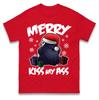 Merry Kiss My A Funny Penguin Christmas T Shirt Rude Xmas Adults Tee Shirt