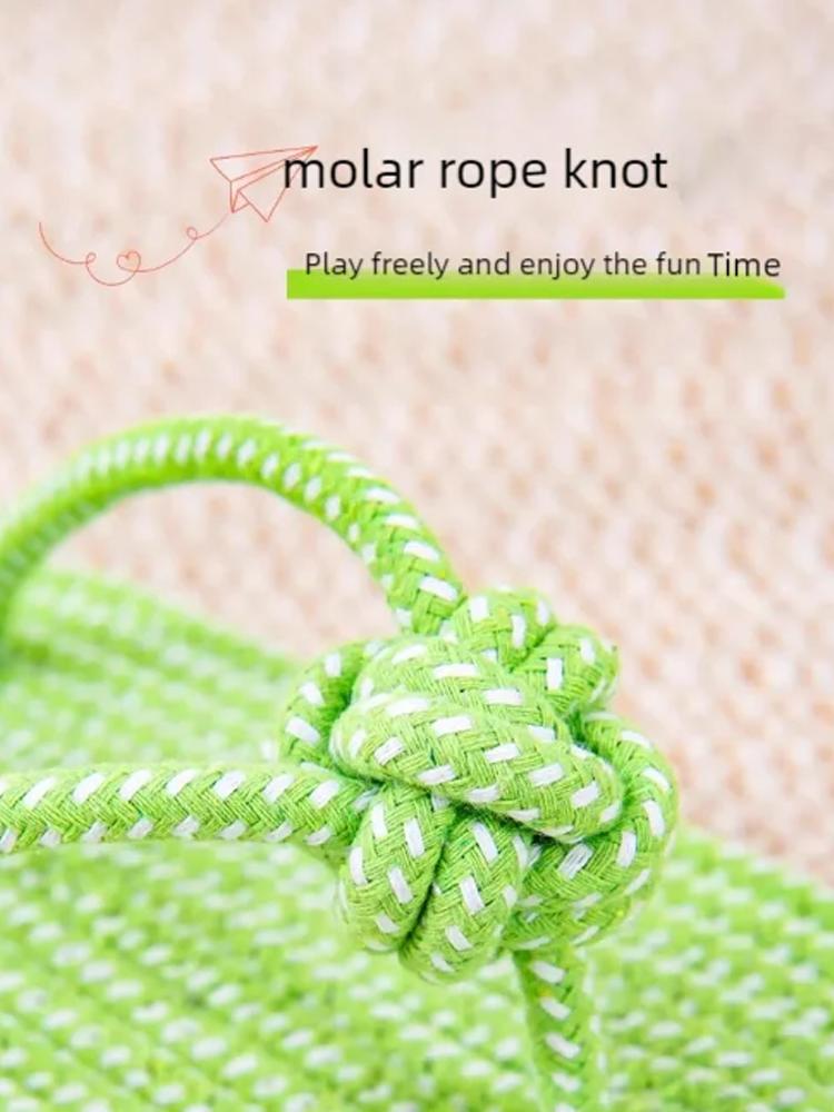 Durable Cotton Rope Slipper Knot Dog Chew Toy Small Dog Interactive Teeth Cleaning Molar Tartar Removal Safe Pet Chew Supplies