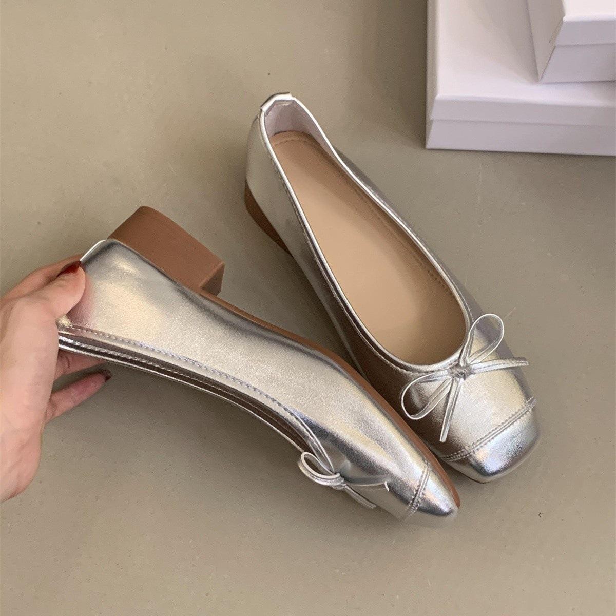 

Туфли-лодочки с круглым носком, с неглубоким вырезом, одинарные, женские, новые весенне-осенние, в стиле ретро, нежные, сказочные, повседневные, на толстом каблуке, туфли Doudou 35