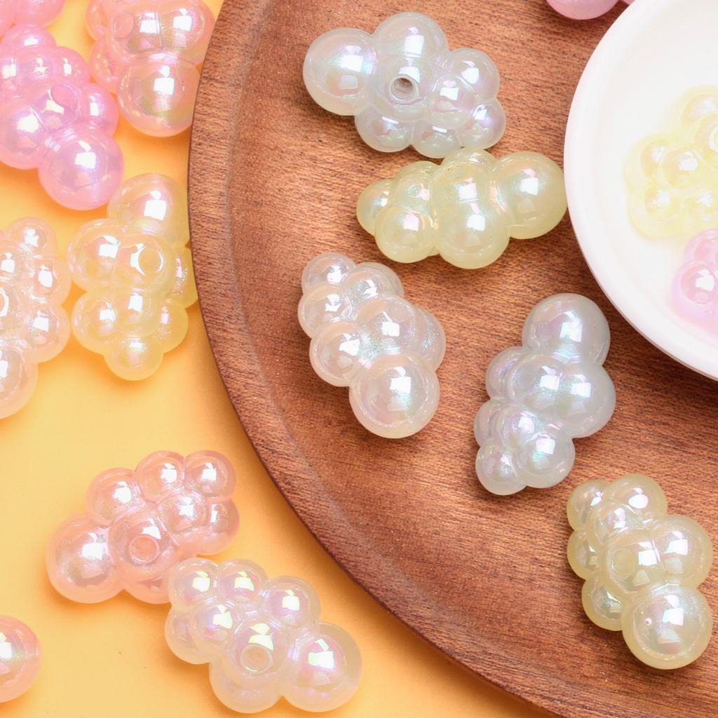 200pcs Bracelet Necklace DIY Handmade Accessories Jewelry Material Cloud Duo Beads UV Phantom Fashion Hairpin