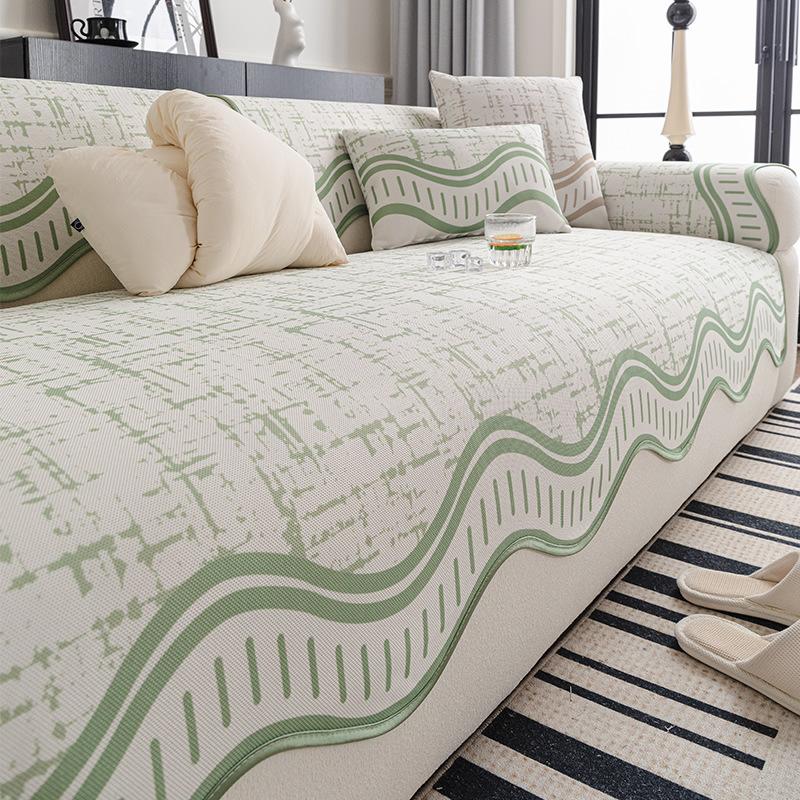 Ice Silk Sofa Cushion Summer Simple Modern Non-Slip Mat Cushion  New Summer Cool Sofa Cover Towel
