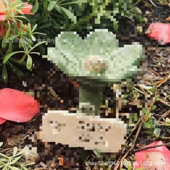 Flower-Shaped Bee Watering Station - Ceramic & Resin Blue B