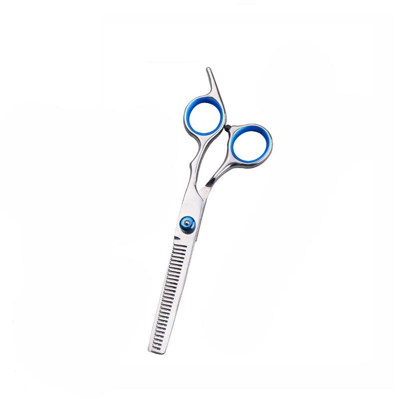 6-Inch White Hairdressing Scissors Set: Flat & Tooth Scissors for Adults and Kids
