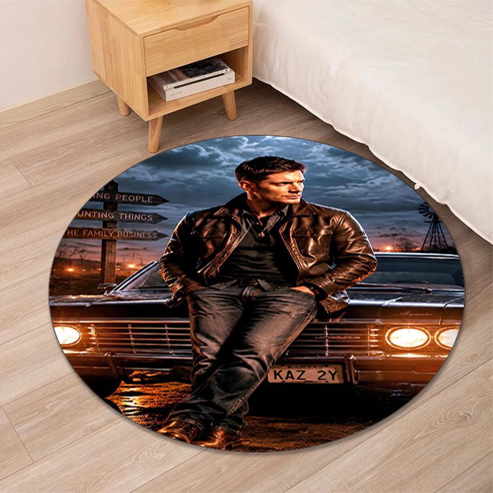 Supernatural Printed Round Rug Carpet Chair Rug Area Rug Entryway Doormats,for Office Chair Living Room Bedroom Kitchen Room.