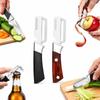 Bebemax Vegetable Peeler Multi-functional Stainless Steel Sharp Blade Long-lasting Cutting Edge Natural Wood Handle Non-slip Design Slim Peeling Easy