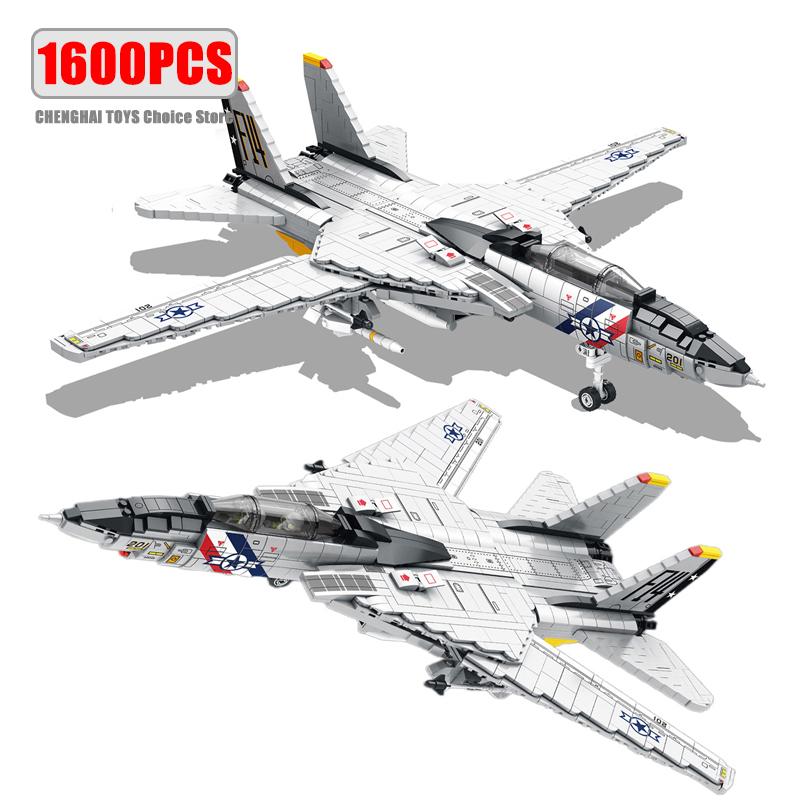 Linyi Toy Army Style High-Quality Usa F-14 High-Quality Airplane High-Quality Tomcat High-Quality Fighter Construction Set High-Quality Building High-Quality
