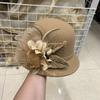 Pălărie de damă toamnă și iarnă cu calotă Pălărie cu boruri Fashion elegant retro Pălărie din lână Pălărie ghiveci Pălărie tip găleată nouă