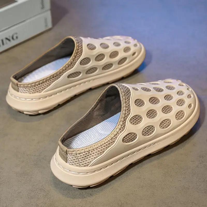 Slippers for Men Platform Outdoor Shoes Mascullino Fun Low Price Cheap Liquidation 2025 Style Original Pvc Adult Eva Sandals Man