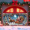 1pc2D flat banner background cloth, Santa Claus and reindeer sleigh decoration, suitable for home, party, no power required——wzy